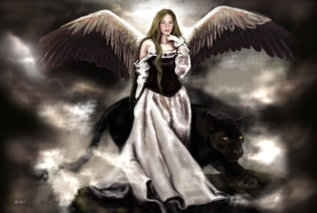 Arte digital 45 angel pantera46x31